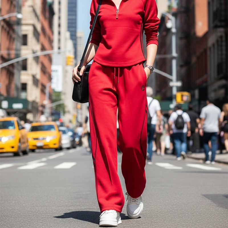 ⏳Limited-time 50% off⏰Women's Half-Zip Casual Tracksuit Set👚👖
