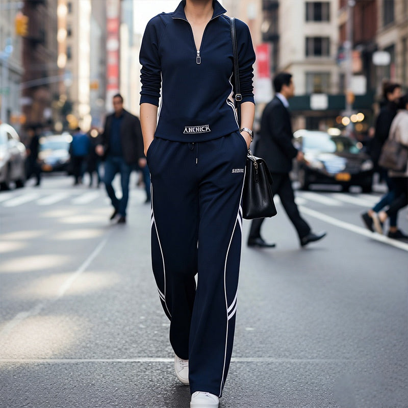 ⏳Limited-time 50% off⏰Women's Half-Zip Casual Tracksuit Set👚👖