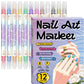 🥳2026 HOT SALE🥳💞50K+ SOLD!✨🎨 50% OFF! Dual‑Tip Nail Art Pens – Quick‑dry, no UV lamp. Fine & brush tips. 12/24 vibrant colors. Easy DIY at home. No smudges, just art! 💅🖌️