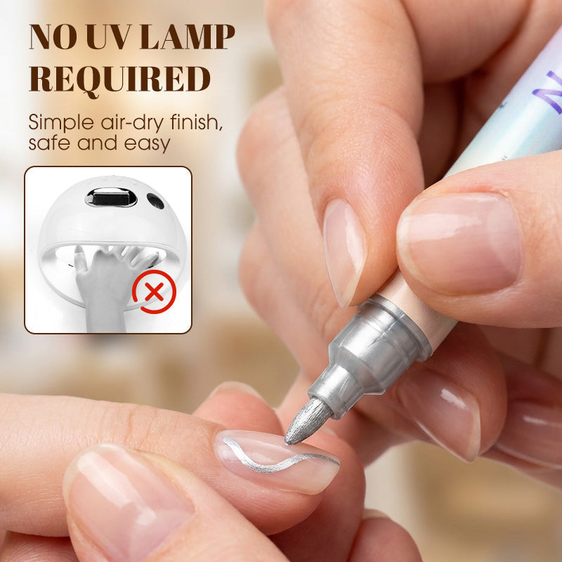 🥳2026 HOT SALE🥳💞50K+ SOLD!✨🎨 50% OFF! Dual‑Tip Nail Art Pens – Quick‑dry, no UV lamp. Fine & brush tips. 12/24 vibrant colors. Easy DIY at home. No smudges, just art! 💅🖌️