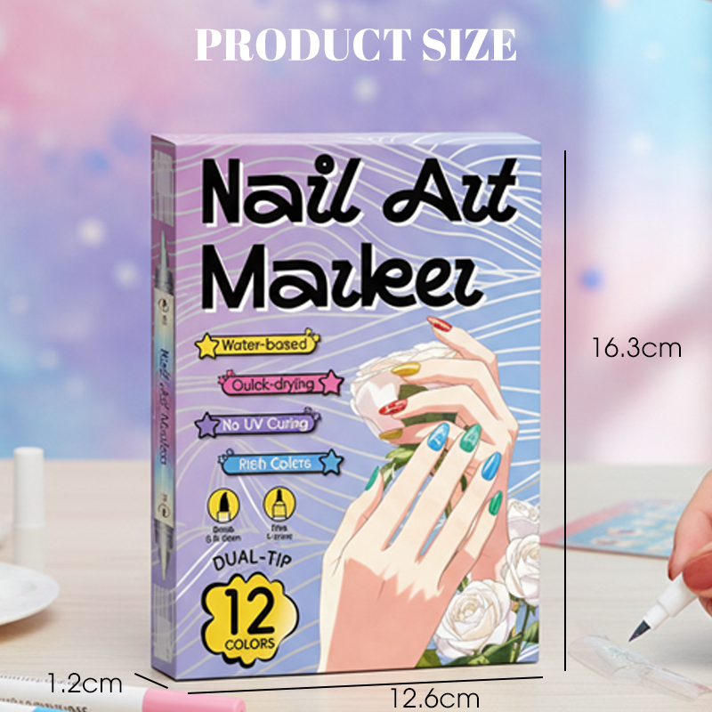 🥳2026 HOT SALE🥳💞50K+ SOLD!✨🎨 50% OFF! Dual‑Tip Nail Art Pens – Quick‑dry, no UV lamp. Fine & brush tips. 12/24 vibrant colors. Easy DIY at home. No smudges, just art! 💅🖌️