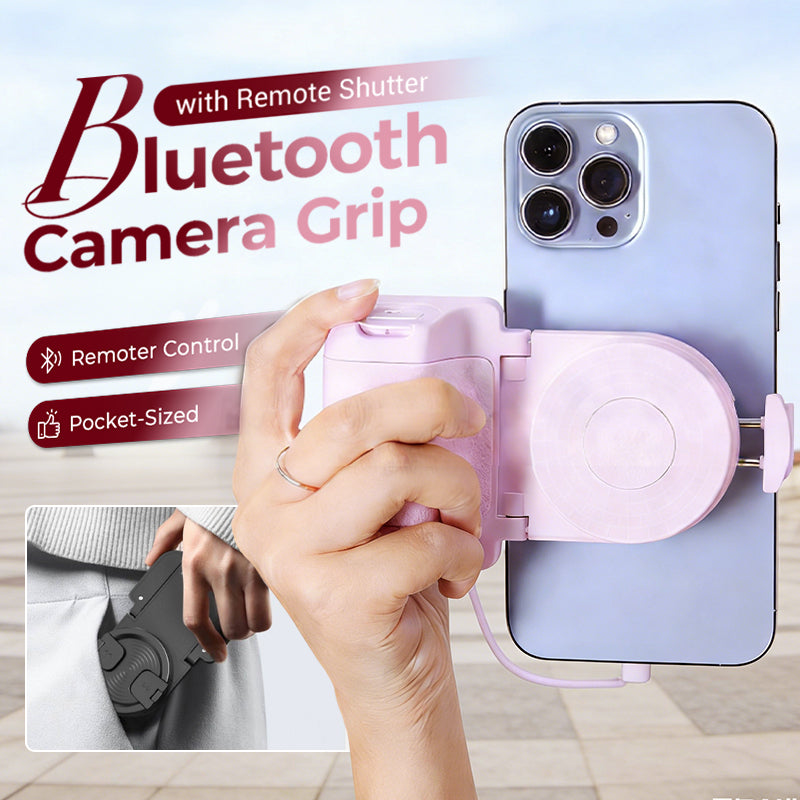 📸 Multifunctional Smartphone Photography Handle Mount | Anti-shake Grip · 180° Rotation for Landscape/Portrait Switching · Folds into a Desktop Stand