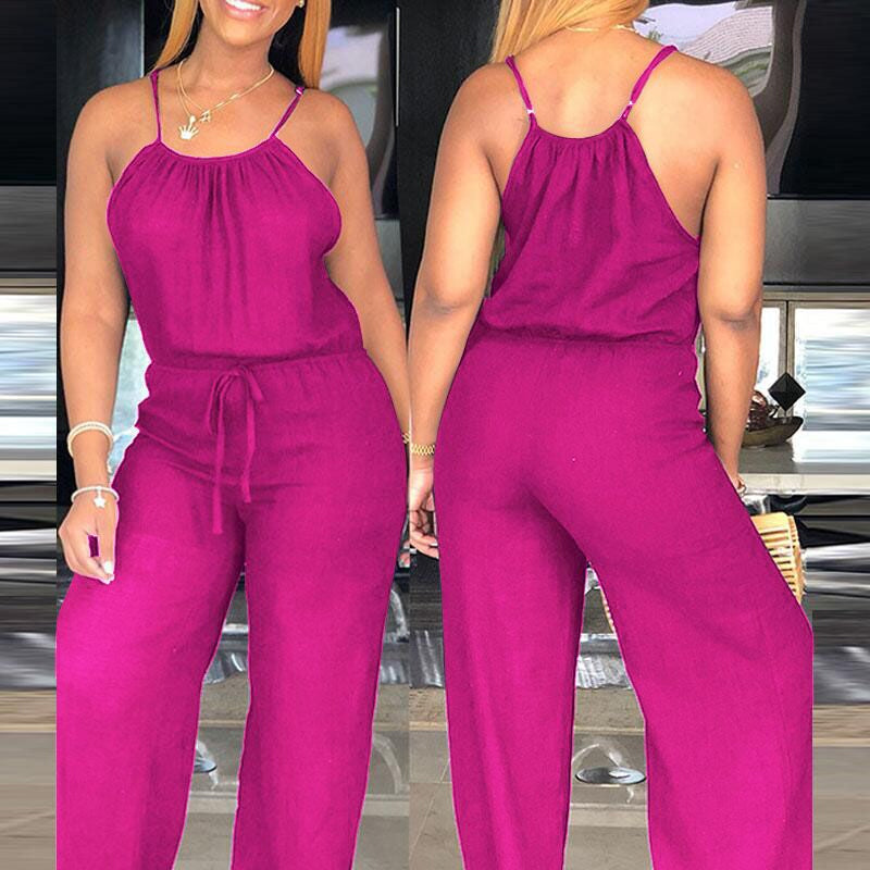 🌸 50% OFF NOW! 🌸Women's Sleeveless Drawstring Waist Summer Jumpsuit