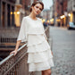 ⏰ Now only 50% off!🎁Women's Elegant Layered Ruffle Sleeve Dress – Effortless Style for Every Occasion💃