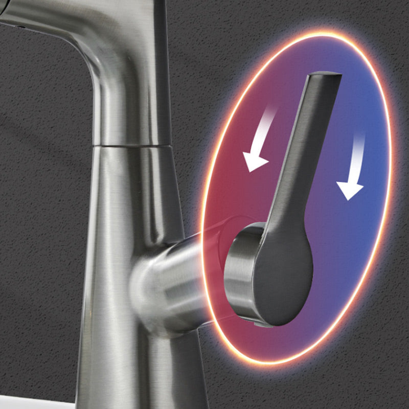 🔥Hot Sale Offers-1 Hole Bathroom Faucet with Pull out Sprayer