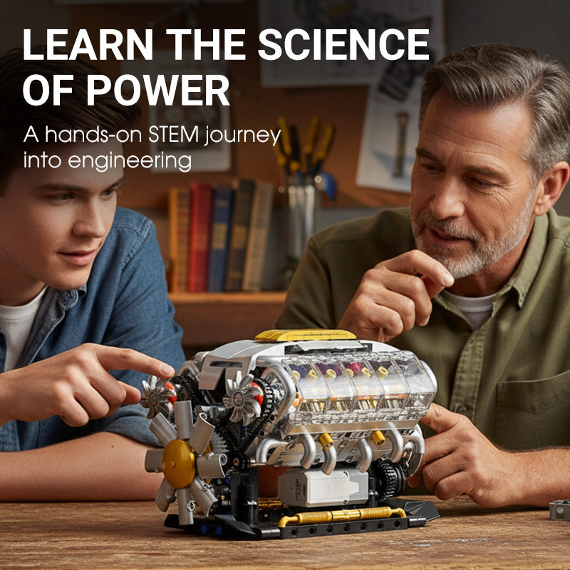 Realistic Mechanical Engine Model Building Set
