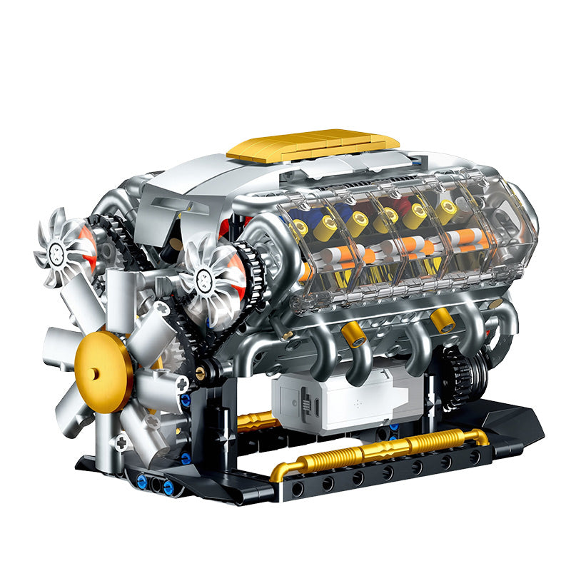Realistic Mechanical Engine Model Building Set