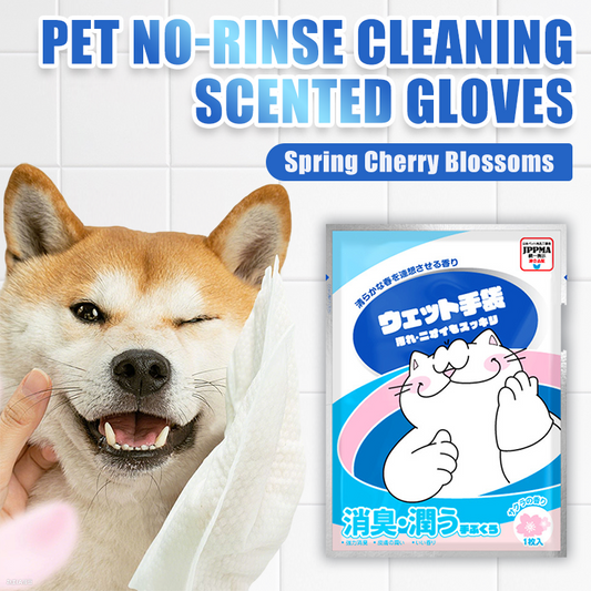 Pet No-Rinse Cleaning Scented Gloves
