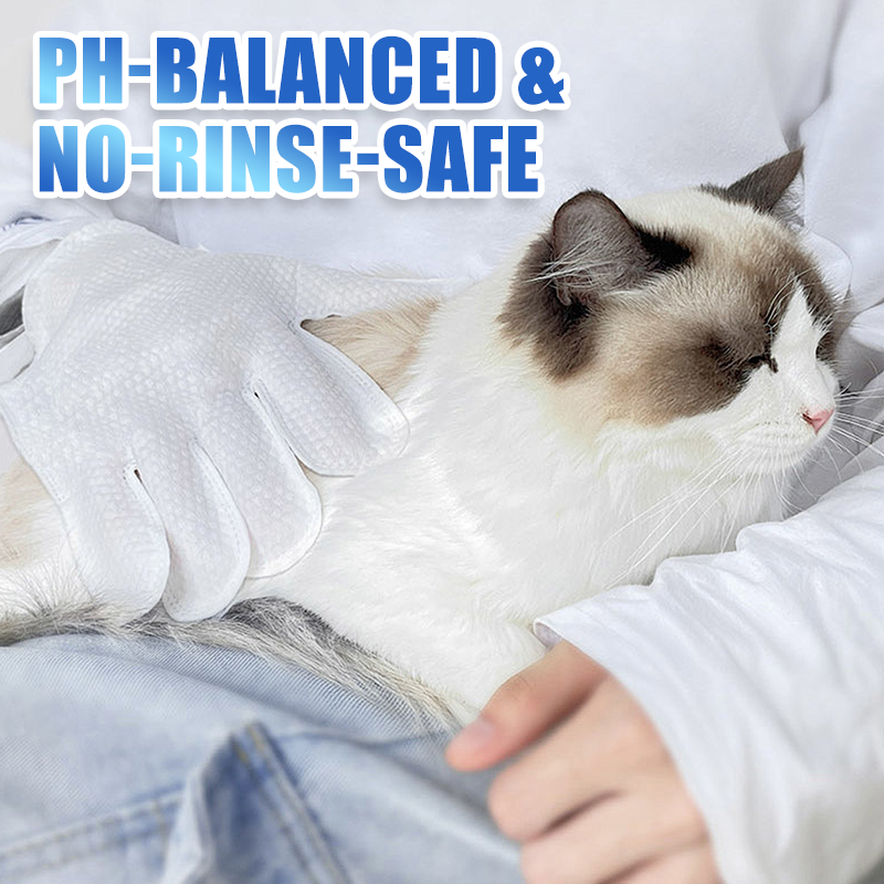 Pet No-Rinse Cleaning Scented Gloves