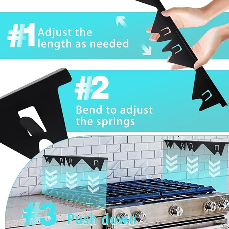 🔪50% OFF! 🍳 Stainless Steel Adjustable Retractable Stove Gap Covers 🧹