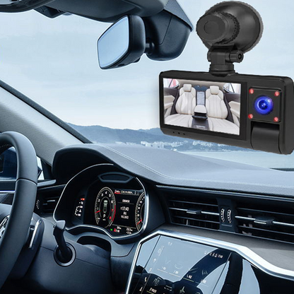 3-Channel 1080P Dash Cam with WiFi