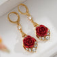 🌹Elegant Red Rose Drop Earrings