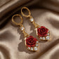 🌹Elegant Red Rose Drop Earrings