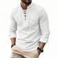 ⏳Time-Limited Special⏰Plain Linen-Cotton Blend Shirt for Men – Breathable & Lightweight, Relaxed Fit & Versatile Style 🌿