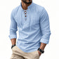 ⏳Time-Limited Special⏰Plain Linen-Cotton Blend Shirt for Men – Breathable & Lightweight, Relaxed Fit & Versatile Style 🌿