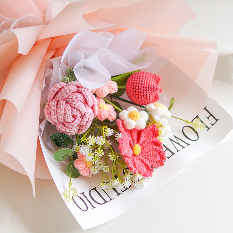 💕Mother's Day Special Sale 50% OFF!💕Handmade Delicate Crochet Flower Bouquet💐