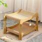 🎁2026 New Arrivals 50% OFF💥2‑in‑1 Sisal Cat Scratching Lounger‑Wood Frame Curved Cat Rest Bed 🛋️