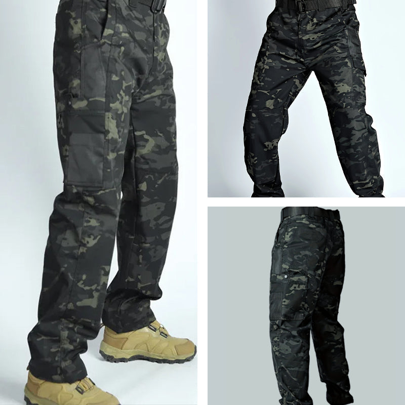 🔥 Men’s Tactical Cargo Trousers with Multiple Pockets for Hiking and Outdoor Use