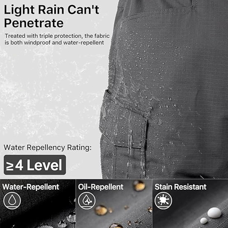 🔥 Men’s Tactical Cargo Trousers with Multiple Pockets for Hiking and Outdoor Use
