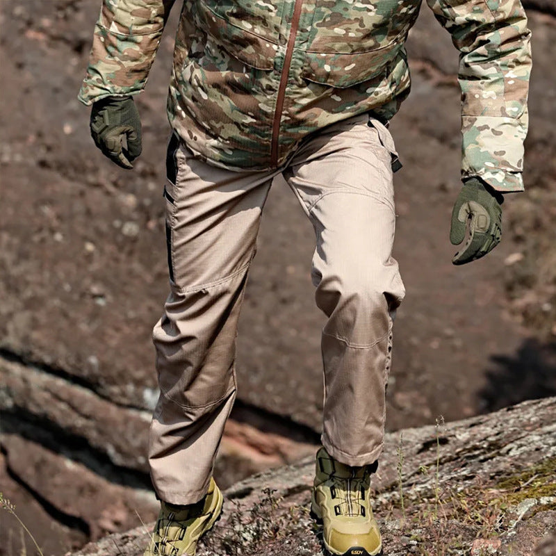 🔥 Men’s Tactical Cargo Trousers with Multiple Pockets for Hiking and Outdoor Use