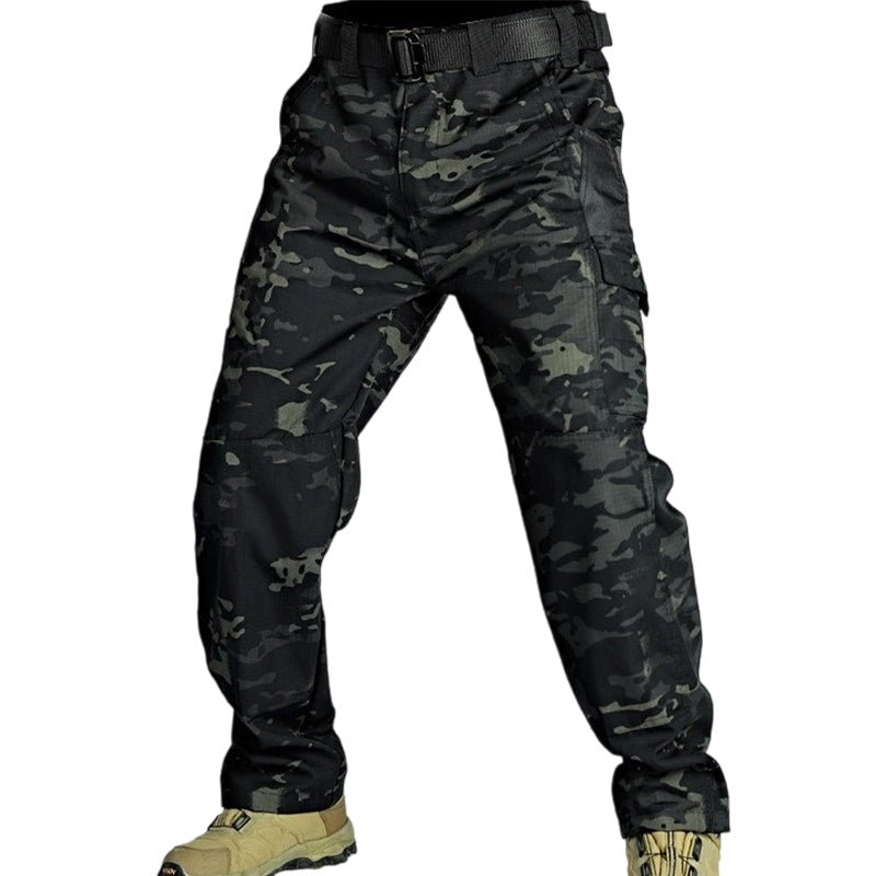 🔥 Men’s Tactical Cargo Trousers with Multiple Pockets for Hiking and Outdoor Use