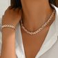 💎 50% OFF NOW! ✨ Adjustable Rhinestone Leaf Link Necklace & Bracelet Set – Elegant Design, Sparkling Crystals & Perfect Gift 🍃