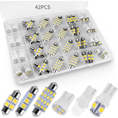 🌞💡42-piece super bright LED car interior lighting set - plug & play upgrade for your car