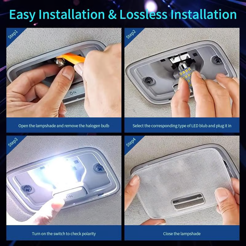 🌞💡42-piece super bright LED car interior lighting set - plug & play upgrade for your car