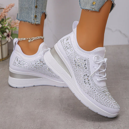 🎁New arrival 50% OFF💥Rhinestones-Embellished Breathable Mesh Sneakers