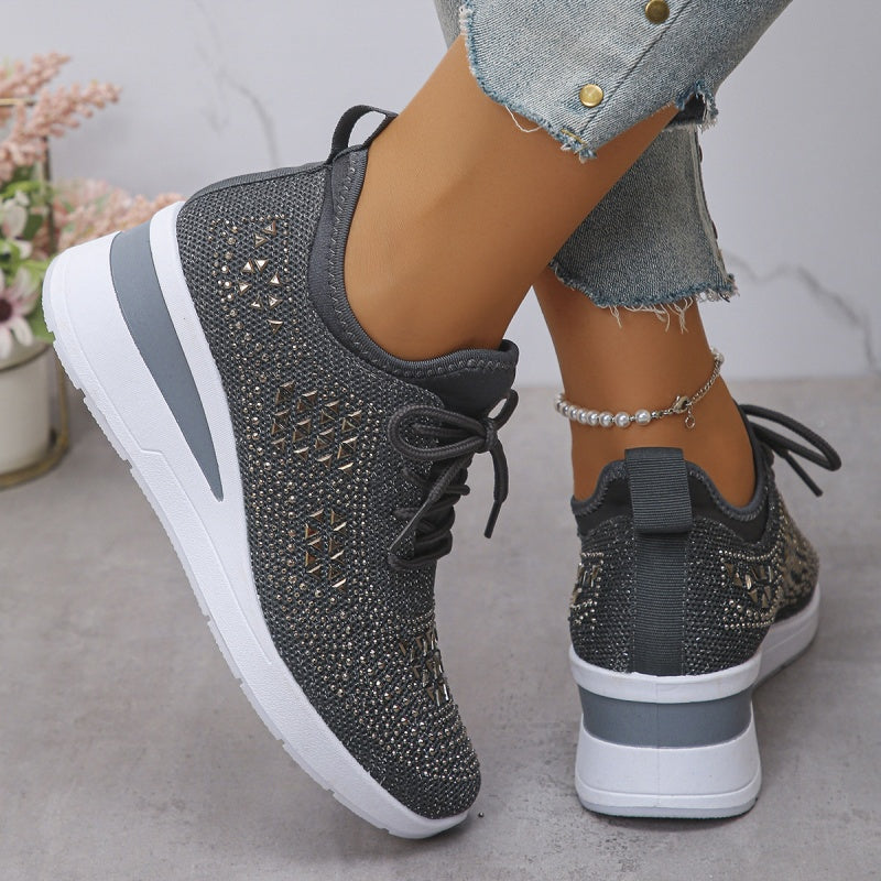 🎁New arrival 50% OFF💥Rhinestones-Embellished Breathable Mesh Sneakers
