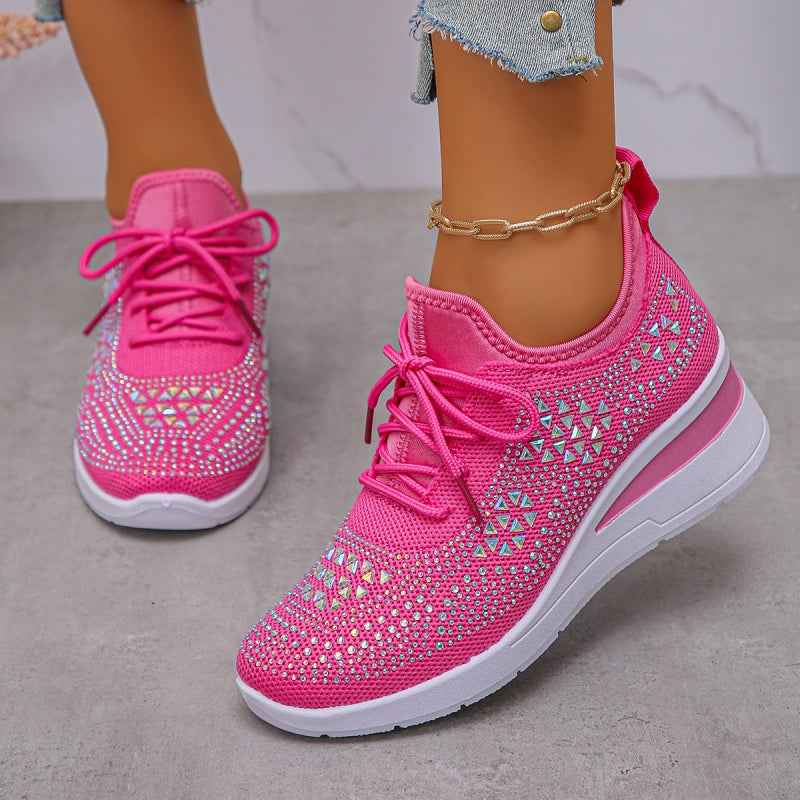 🎁New arrival 50% OFF💥Rhinestones-Embellished Breathable Mesh Sneakers
