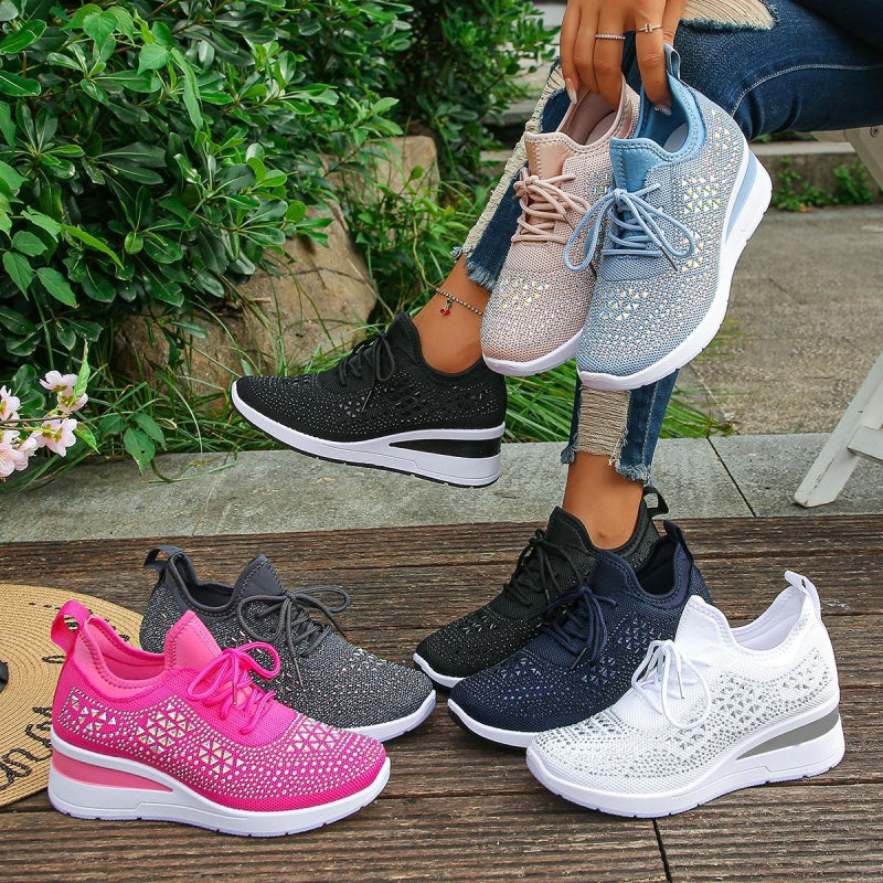 🎁New arrival 50% OFF💥Rhinestones-Embellished Breathable Mesh Sneakers