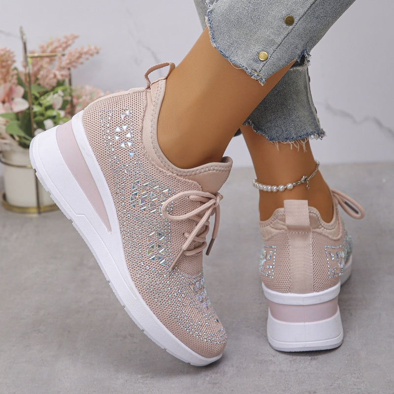🎁New arrival 50% OFF💥Rhinestones-Embellished Breathable Mesh Sneakers