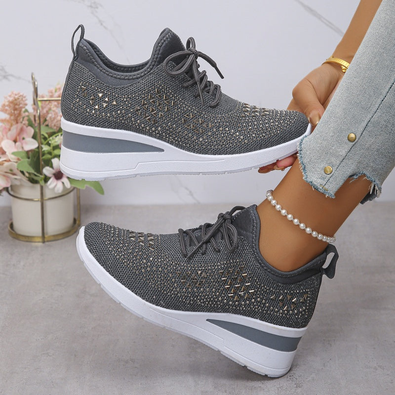 🎁New arrival 50% OFF💥Rhinestones-Embellished Breathable Mesh Sneakers