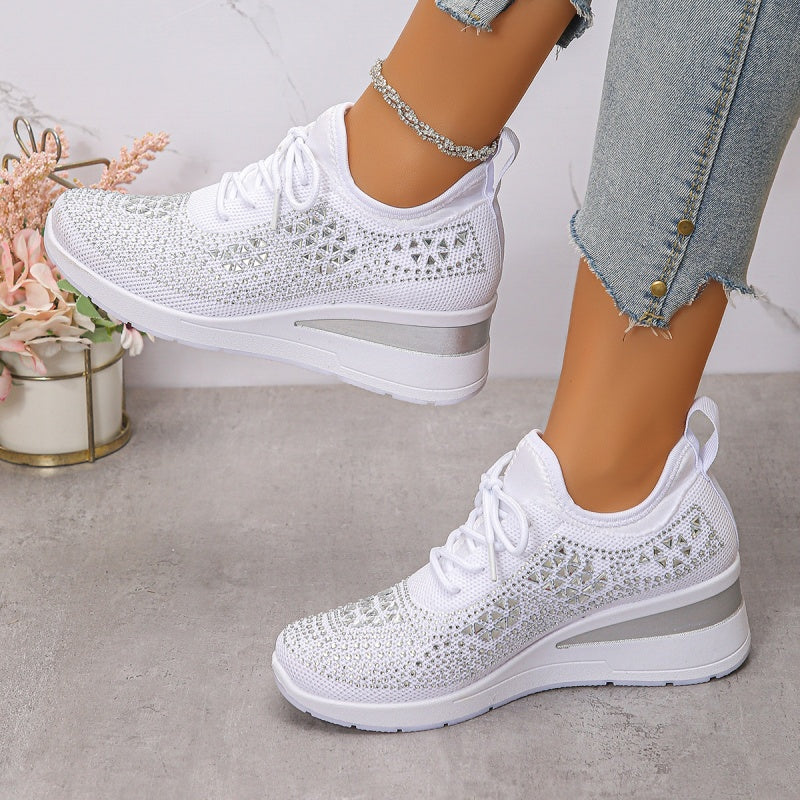🎁New arrival 50% OFF💥Rhinestones-Embellished Breathable Mesh Sneakers