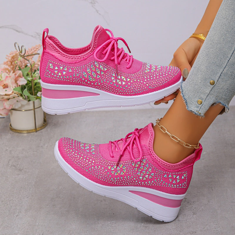 🎁New arrival 50% OFF💥Rhinestones-Embellished Breathable Mesh Sneakers