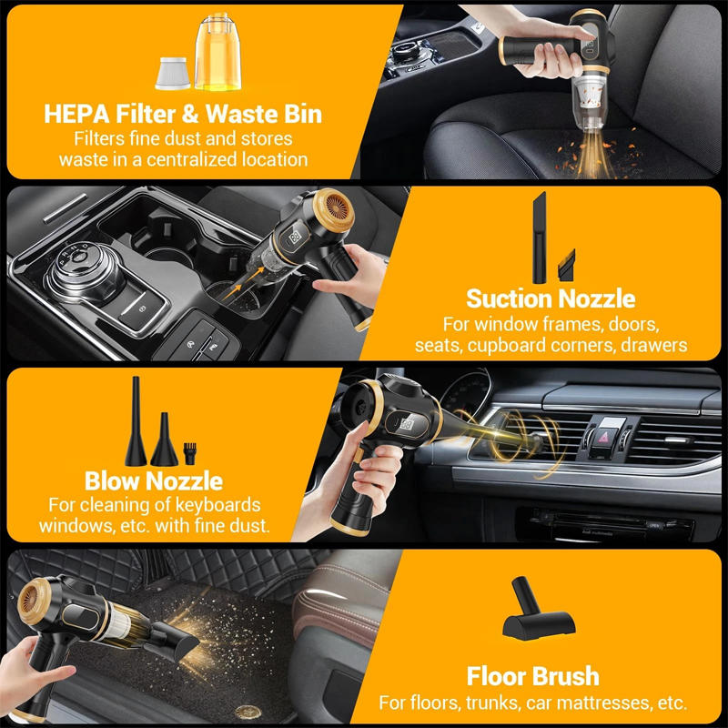 ⏰ 50% OFF – Limited Time 🔋💨 Cordless 4-in-1 Handheld Vacuum – Powerful Suction for Car & Home! | Lightweight, Compact & Ready to Go 🚗🏠