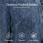 🧥 🌸 Women's Ruffle Trim Open-Front Denim Jacket – Lightweight, feminine & versatile – chic for any outfit 👗