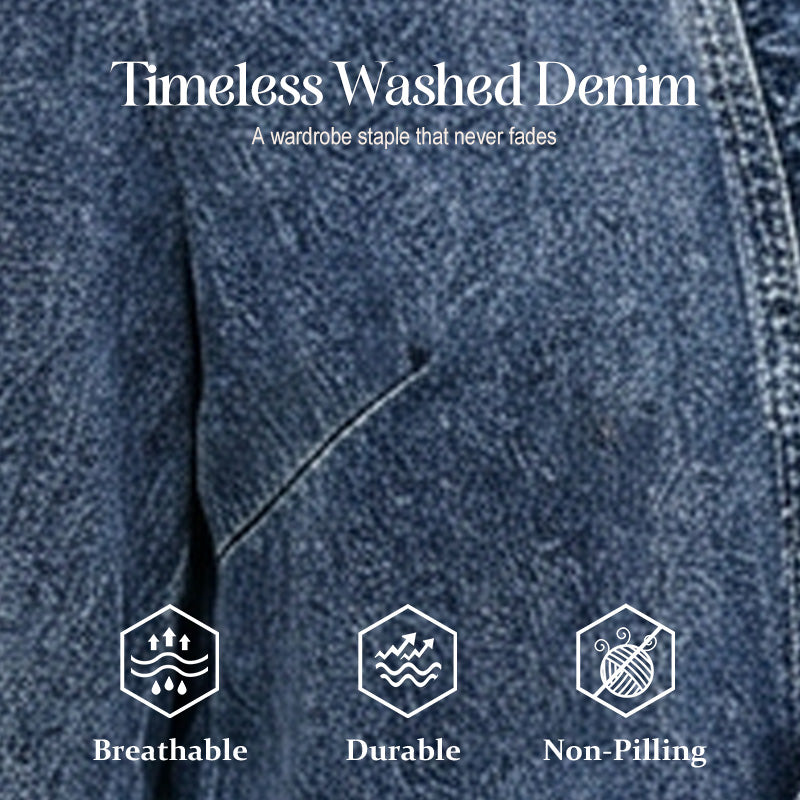 🧥 🌸 Women's Ruffle Trim Open-Front Denim Jacket – Lightweight, feminine & versatile – chic for any outfit 👗
