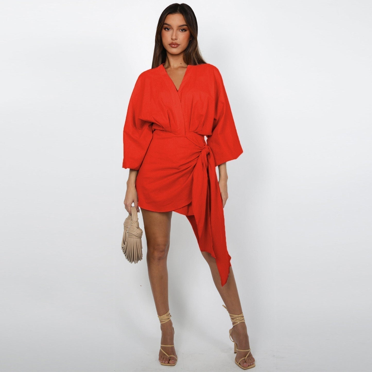 🎁New arrival 50% OFF💥Women's V-Neck Wrap Dress