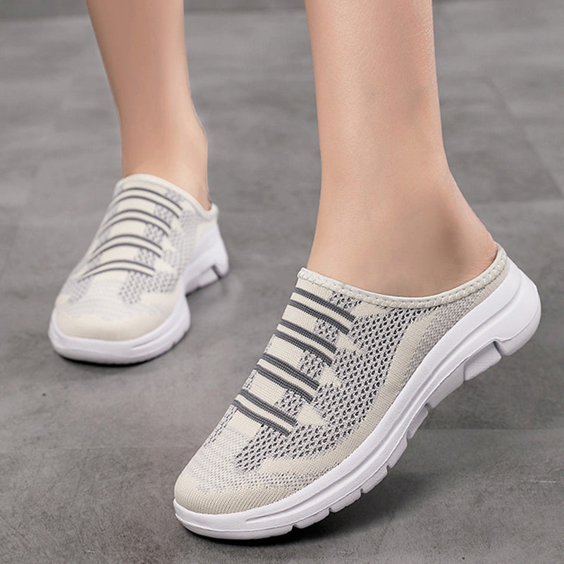 🩴 50% OFF NOW! 🔥 Comfortable & Breathable Closed-Toe Slide Slippers – Memory Foam, Non-Slip Sole & Indoor/Outdoor Use 🏠