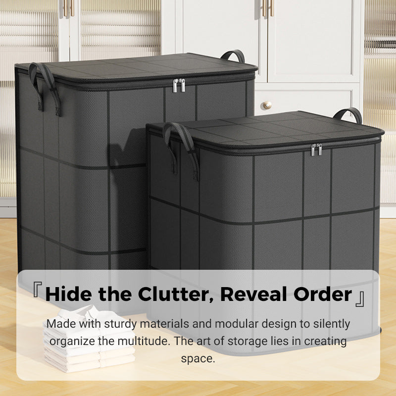 📦🏡50% OFF NOW! Heavy-Duty Bedding Organizer Bag – Dust-Proof Non-Woven Storage Bin with Reinforced Handles, Large Capacity for Comforters, Blankets & Clothes