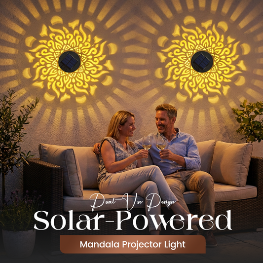 ⏳Limited-time 50% off⏰Solar-Powered Mandala Projector Light🏡💡