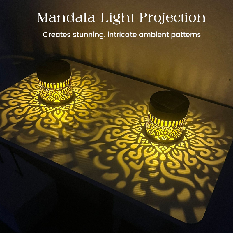 ⏳Limited-time 50% off⏰Solar-Powered Mandala Projector Light🏡💡