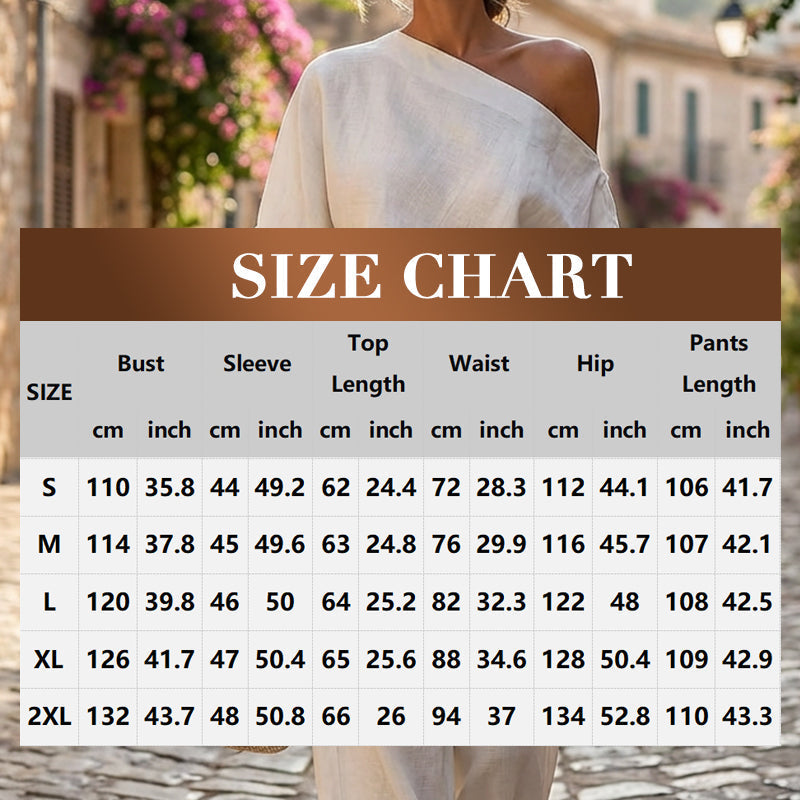 🎁New arrival 50% OFF💥Women's Asymmetrical One-Shoulder Top & Pants Set