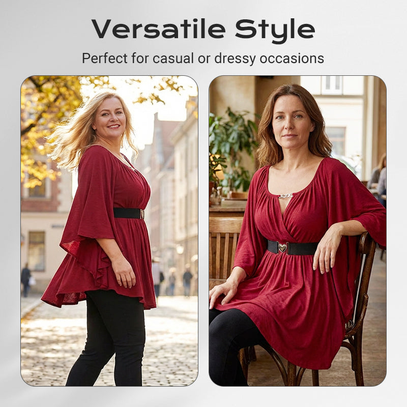 Women's Fashion Flared Sleeve Tunic Top