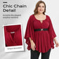 Women's Fashion Flared Sleeve Tunic Top