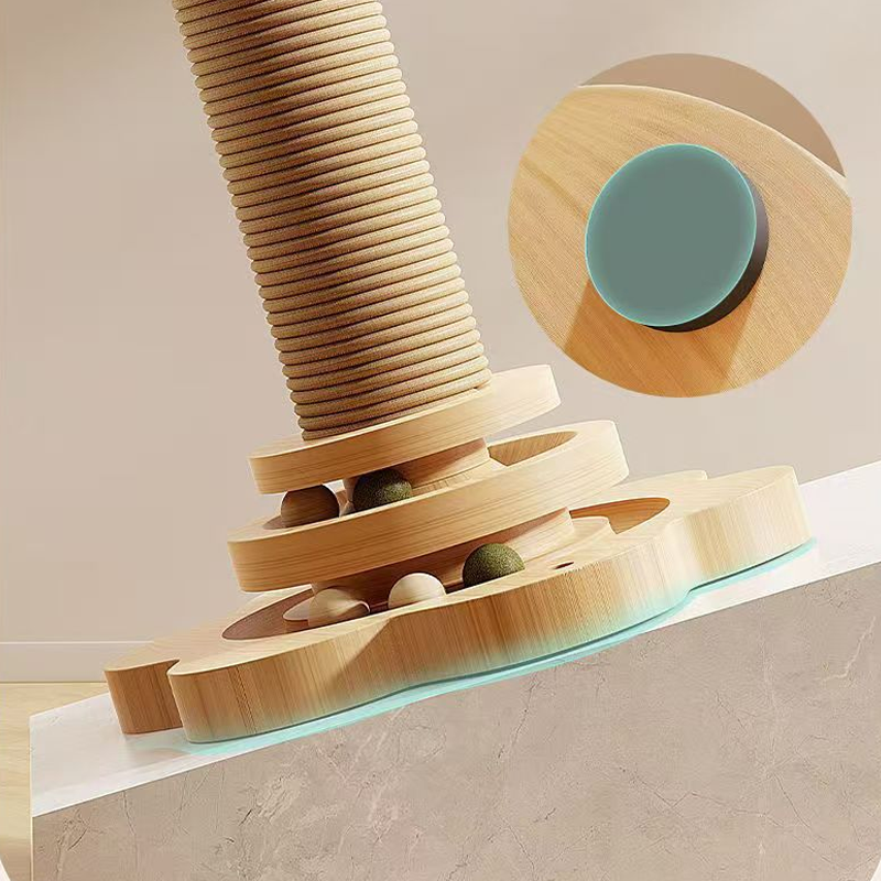 Multifunctional Cat Activity Center with Scratcher and Toys