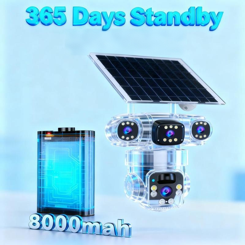 📢📢50% OFF !!!⏰6K 9MP Outdoor Wi-Fi Security Camera | 10x Zoom, 3 Lenses, 360° PTZ | IP66 Waterproof, Color Night Vision, Two-Way Audio, Motion Tracking