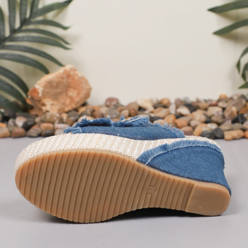 📢📢Big Sale Now On!⏰Women's Casual Denim Platform Slide Sandals
